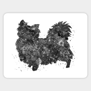 chihuahua long hair black and white Sticker